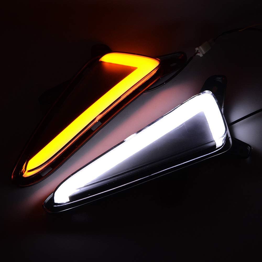 2X LED DRL Daytime Running Turn Signal Fog Light Bulb Style for Toyota C-HR XLE 16-19 Pack of 2 O72759