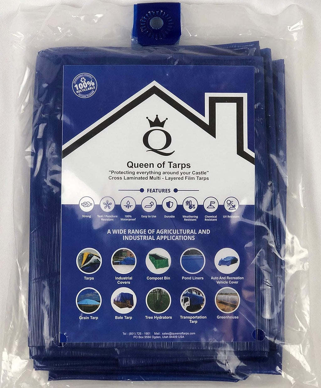 Heavy Duty Translucent Tarps, Waterproof, UV Resistant, Camping Tent Footprint B5062