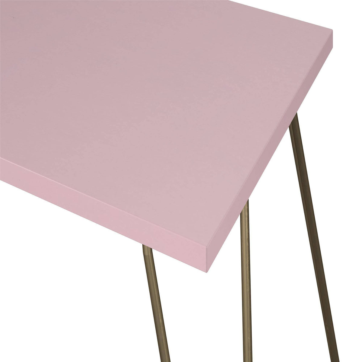 Retro Computer Desk Pink/Gold A723