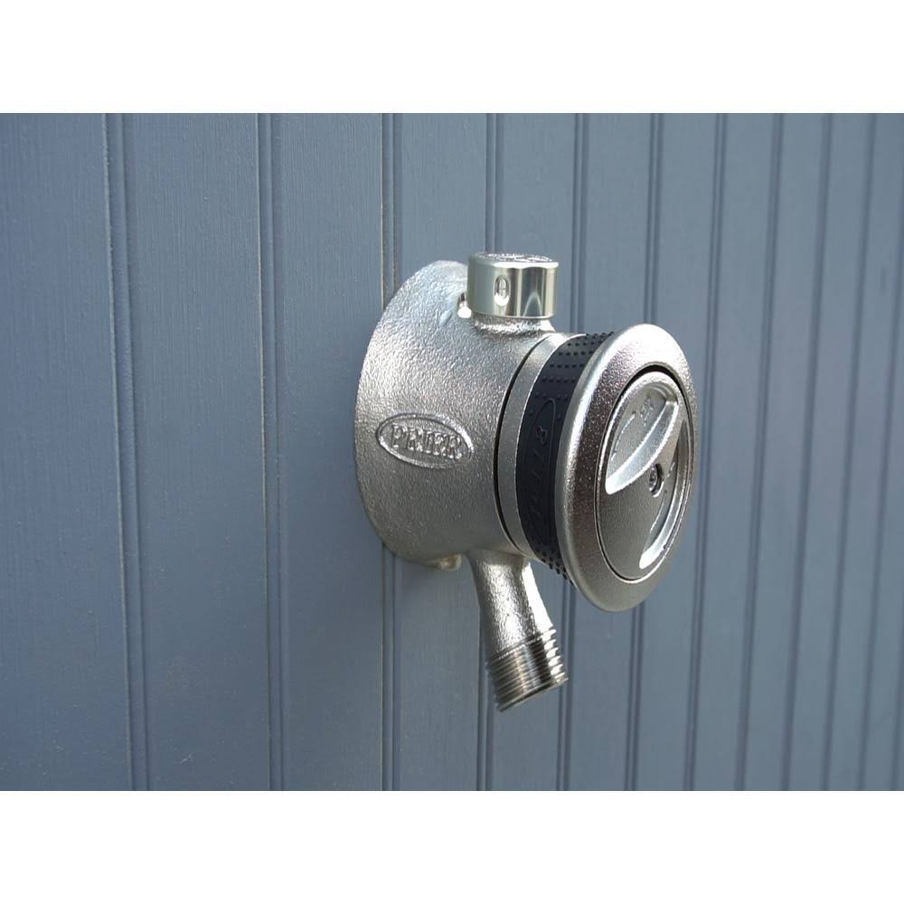 10x22 Single Handle Hot & Cold Mixing Hydrant, Satin Nickel Y961250